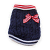 Winter Stripe Butterfly Dog Sweater